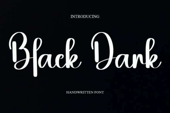 Black Dark: A Script Font That Elevates Your Brand