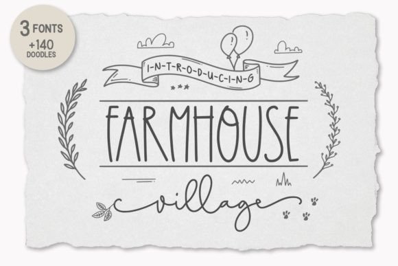 Farmhouse Village: A Script Handwritten Font for Creative Crafters