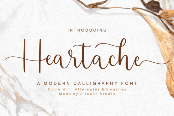 Heartache: A Script Handwritten Font for Creative Branding