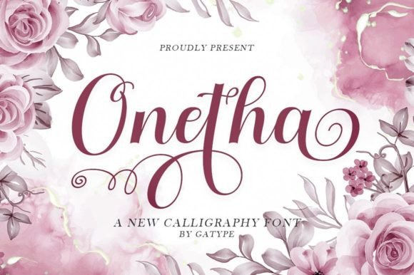 Onetha: A Script Handwritten Font for Editorial Design