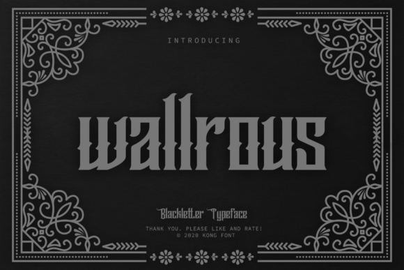 Wallrous: The Modern Blackletter Font That Elevates Your Brand